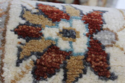 Pishavar Grey Runner Hand Knotted 26 X 103  Area Rug 250-23727 Image 10