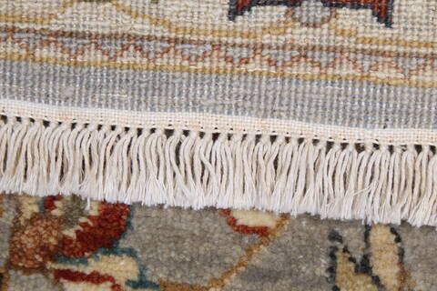 Pishavar Grey Runner Hand Knotted 26 X 103  Area Rug 250-23727 Image 1