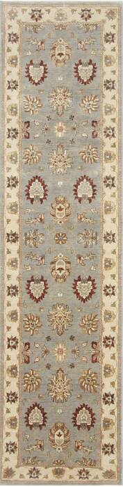 Pishavar Grey Runner Hand Knotted 26 X 103  Area Rug 250-23727 Image 0