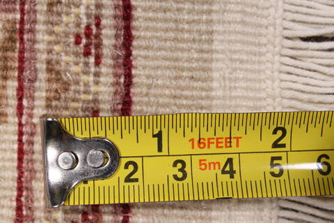 Sanandaj Beige Runner Hand Knotted 26 X 100  Area Rug 250-23732 Image 11