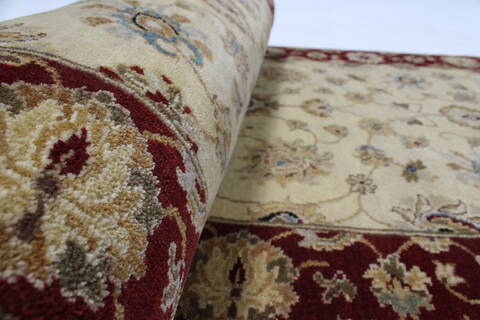 Semnan Beige Runner Hand Knotted 26 X 910  Area Rug 250-23734 Image 1