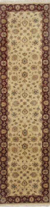 Semnan Beige Runner Hand Knotted 26 X 910  Area Rug 250-23734 Image 0
