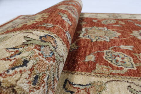 Ziegler Brown Runner Hand Knotted 26 X 910  Area Rug 250-23738 Image 11