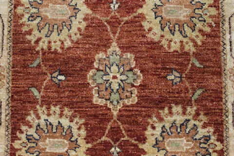 Ziegler Brown Runner Hand Knotted 26 X 910  Area Rug 250-23738 Image 4