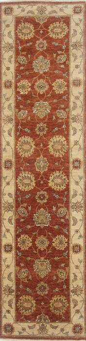 Ziegler Brown Runner Hand Knotted 26 X 910  Area Rug 250-23738 Image 0
