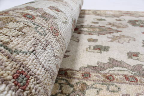 Pishavar Beige Runner Hand Knotted 29 X 911  Area Rug 250-23746 Image 11