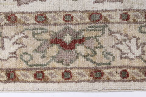 Pishavar Beige Runner Hand Knotted 29 X 911  Area Rug 250-23746 Image 3