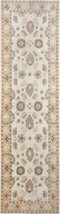 Pishavar Beige Runner Hand Knotted 29 X 911  Area Rug 250-23746 Image 0