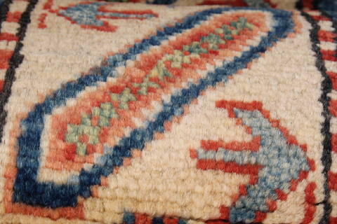 Kazak Red Runner Hand Knotted 210 X 93  Area Rug 250-23748 Image 10