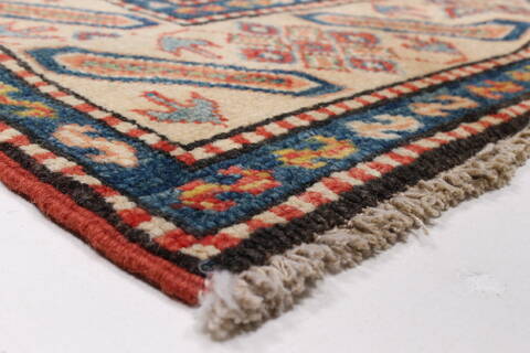 Kazak Red Runner Hand Knotted 210 X 93  Area Rug 250-23748 Image 7