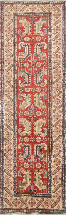 Kazak Red Runner Hand Knotted 210 X 93  Area Rug 250-23748 Image 0
