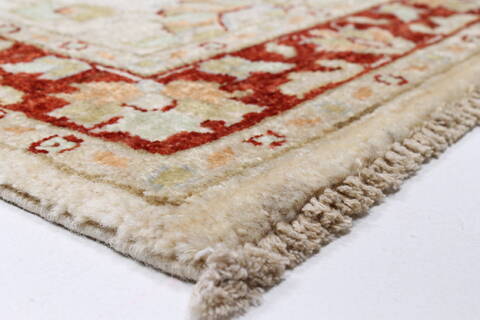 Chobi Beige Runner Hand Knotted 29 X 99  Area Rug 250-23757 Image 7