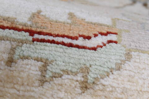 Chobi Beige Runner Hand Knotted 29 X 99  Area Rug 250-23757 Image 9