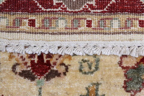 Pishavar Beige Runner Hand Knotted 29 X 96  Area Rug 250-23759 Image 1