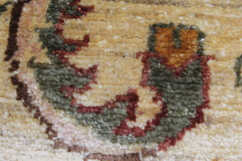 Pishavar Beige Runner Hand Knotted 29 X 96  Area Rug 250-23759 Image 8