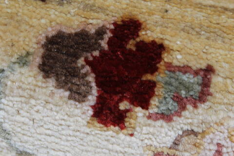 Pishavar Beige Runner Hand Knotted 29 X 96  Area Rug 250-23759 Image 9