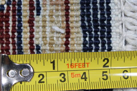 Pishavar Blue Runner Hand Knotted 211 X 87  Area Rug 250-23760 Image 11