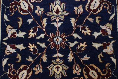 Pishavar Blue Runner Hand Knotted 211 X 87  Area Rug 250-23760 Image 4