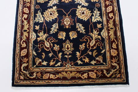 Pishavar Blue Runner Hand Knotted 211 X 87  Area Rug 250-23760 Image 5