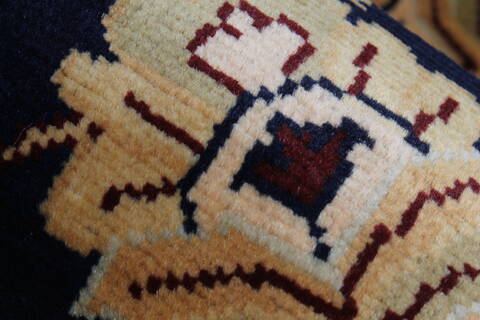 Pishavar Blue Runner Hand Knotted 211 X 87  Area Rug 250-23760 Image 8