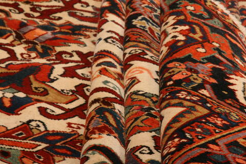 Heriz Beige Hand Knotted 95 X 130  Area Rug 100-23765 Image 7