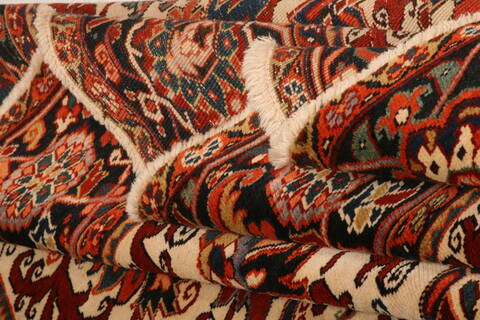 Heriz Beige Hand Knotted 95 X 130  Area Rug 100-23765 Image 8