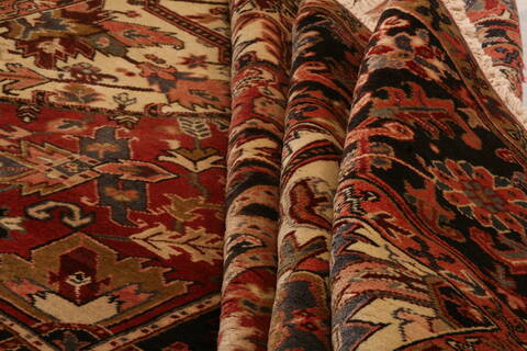 Heriz Red Hand Knotted 910 X 129  Area Rug 100-23768 Image 4