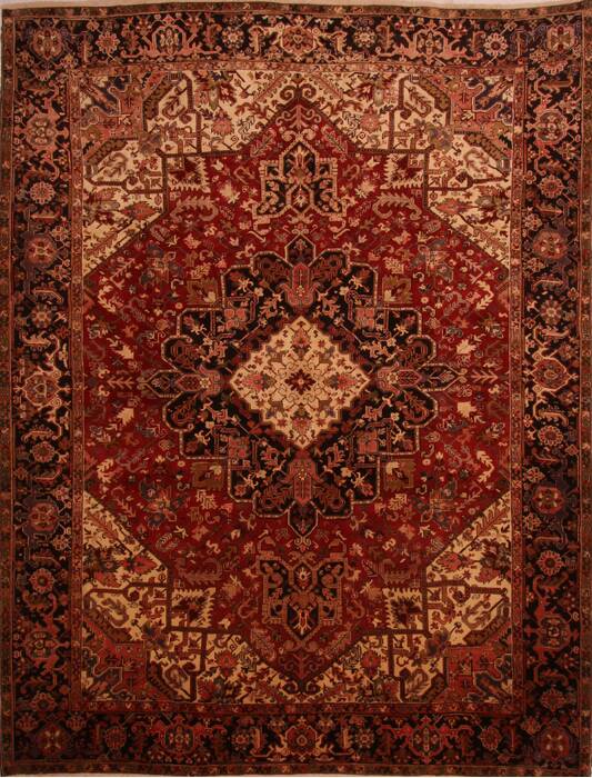 Heriz Red Hand Knotted 910 X 129  Area Rug 100-23768 Image 0