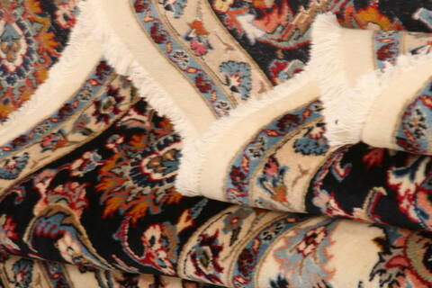 Mashad Cream Hand Knotted 100 X 130  Area Rug 100-23772 Image 2