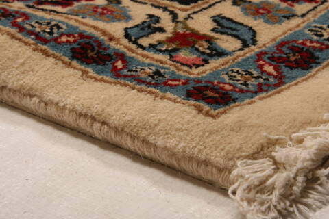 Mashad Cream Hand Knotted 100 X 130  Area Rug 100-23772 Image 6