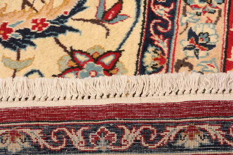 Isfahan Beige Hand Knotted 95 X 130  Area Rug 100-23773 Image 9
