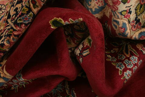 Kerman Red Hand Knotted 910 X 131  Area Rug 100-23779 Image 3