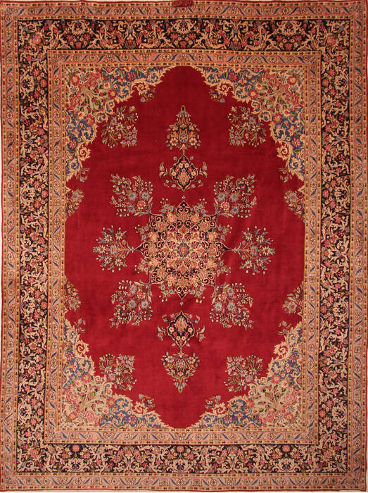 Kerman Red Hand Knotted 910 X 131  Area Rug 100-23779 Image 0