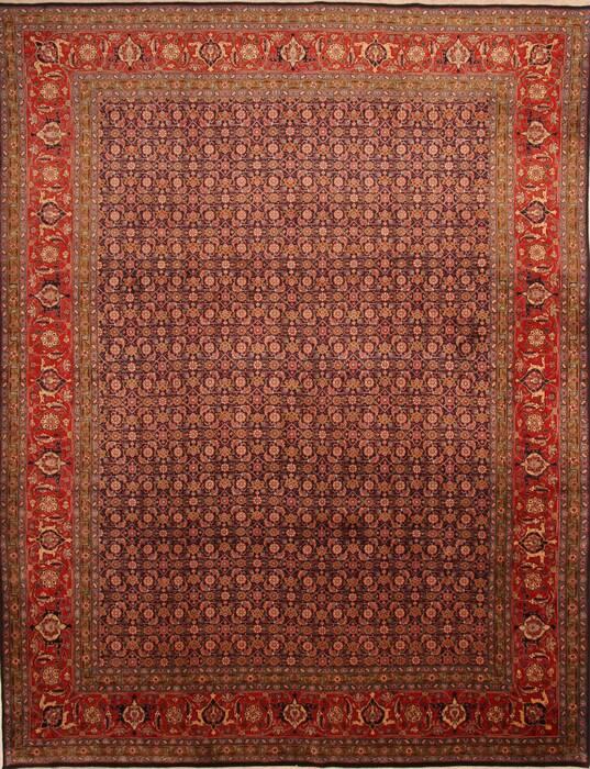 Tabriz Red Hand Knotted 99 X 128  Area Rug 100-23782 Image 0