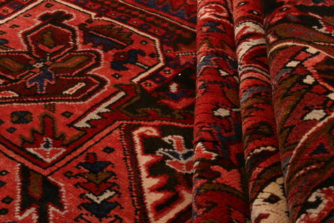 Heriz Red Hand Knotted 103 X 134  Area Rug 100-23790 Image 4