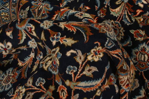 Kashan Blue Hand Knotted 910 X 138  Area Rug 100-23794 Image 2