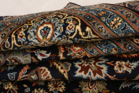 Kashan Blue Hand Knotted 910 X 138  Area Rug 100-23794 Image 5