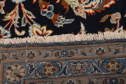 Kashan Blue Hand Knotted 910 X 138  Area Rug 100-23794 Image 7