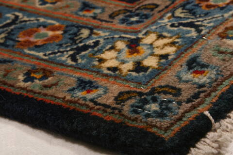 Kashan Blue Hand Knotted 910 X 138  Area Rug 100-23794 Image 8