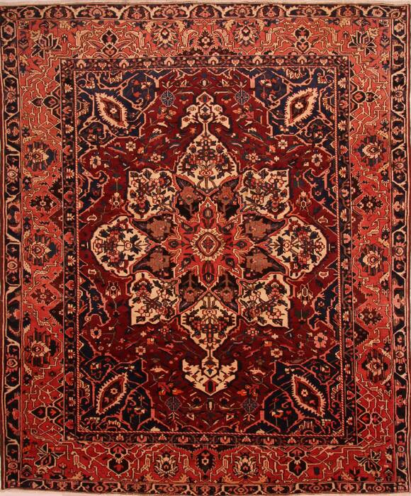 Bakhtiar Red Hand Knotted 107 X 1210  Area Rug 100-23800 Image 0