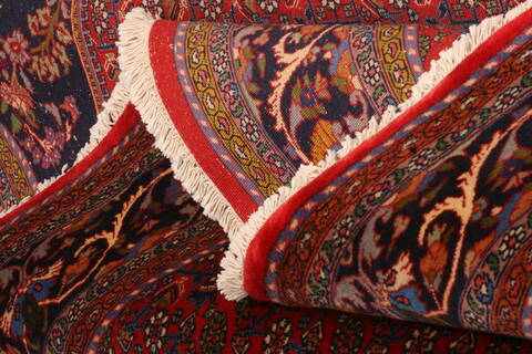 Bidjar Red Hand Knotted 101 X 130  Area Rug 100-23801 Image 4