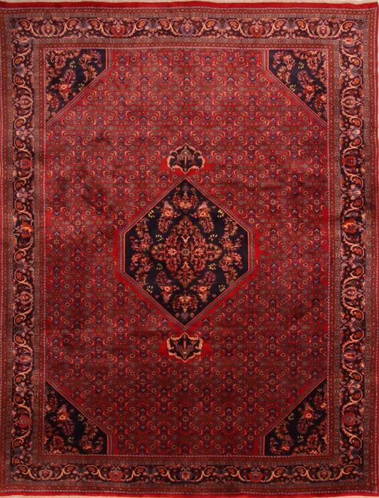 Bidjar Red Hand Knotted 101 X 130  Area Rug 100-23801 Image 0
