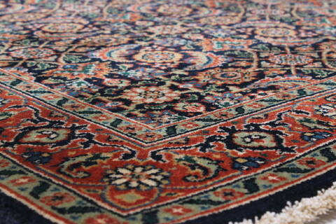 Herati Blue Runner Hand Knotted 27 X 97  Area Rug 250-23802 Image 6