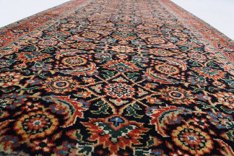 Herati Blue Runner Hand Knotted 25 X 911  Area Rug 250-23807 Image 2