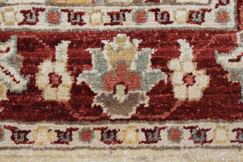 Chobi Beige Runner Hand Knotted 28 X 911  Area Rug 250-23808 Image 4
