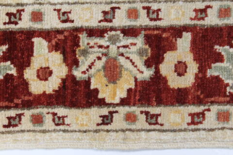 Chobi Beige Runner Hand Knotted 28 X 911  Area Rug 250-23808 Image 6