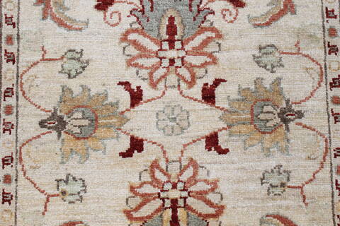 Chobi Beige Runner Hand Knotted 28 X 911  Area Rug 250-23808 Image 7