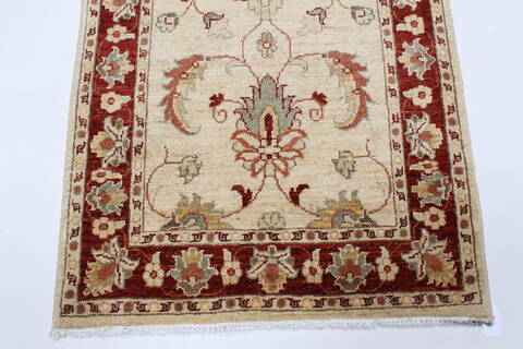 Chobi Beige Runner Hand Knotted 28 X 911  Area Rug 250-23808 Image 8