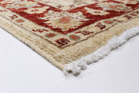 Chobi Beige Runner Hand Knotted 28 X 911  Area Rug 250-23808 Image 9