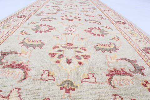Pishavar Green Runner Hand Knotted 29 X 103  Area Rug 250-23810 Image 5